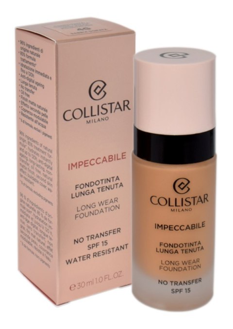 Collistar Impeccabile Long Wear Foundation Spf 15 4g - Gold Sand 30ml