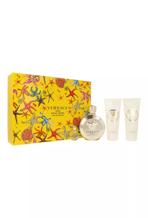 Zestaw Versace Eros Pour Femme Edp 100ml + Body Lotion 100ml + Shower Gel 100ml + Edp 5ml