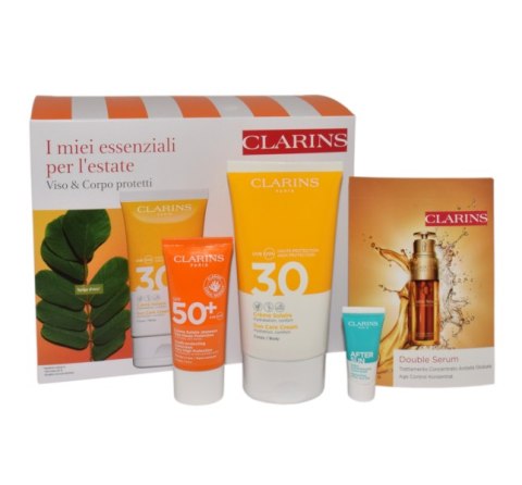 Zestaw Clarins Body National Expert + Sun Care Body Cream Spf30 150ml + Sun Care Face Cream Spf50+ 30ml + After Sun Balm Sample 